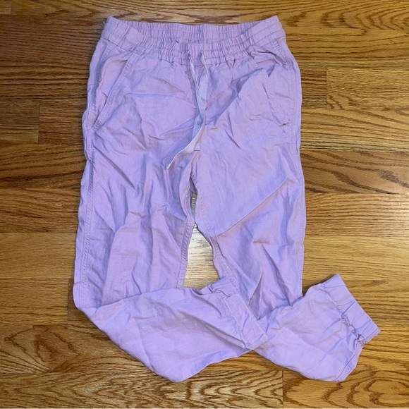 J. Crew Seaside Linen Jogger Pants Lavender Size 00 - Picture 2 of 6